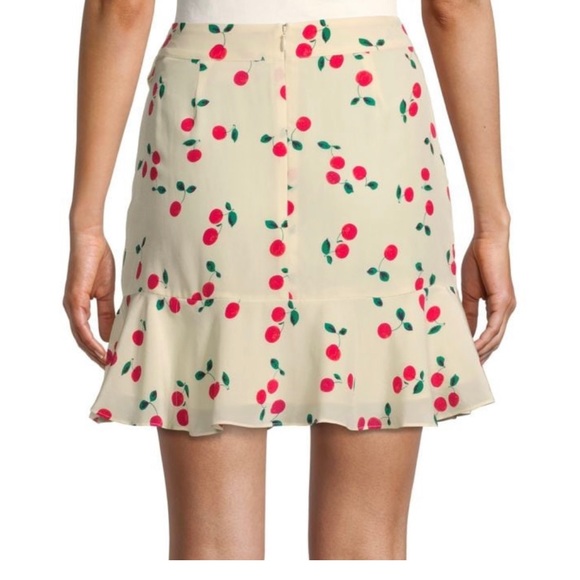 THE KOOPLES Cherry-Print Silk Mini Skirt - Picture 3 of 6